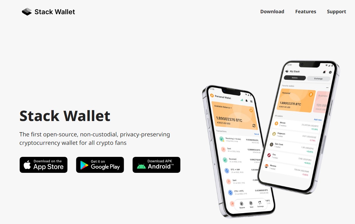 StackWallet-home